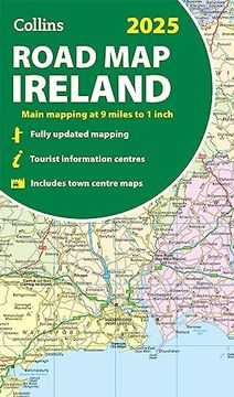 portada 2025 Collins Road map of Ireland: Folded Road map (in English)