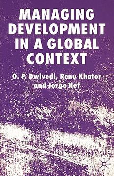 portada managing development in a global context (en Inglés)