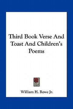 portada third book verse and toast and children's poems (en Inglés)