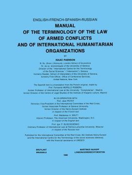 portada manual of the terminology of the law of armed conflicts and of in