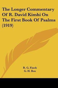 portada the longer commentary of r. david kimhi on the first book of psalms (1919)