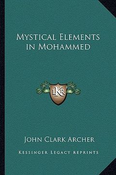 portada mystical elements in mohammed (en Inglés)