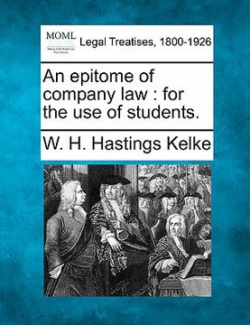 portada an epitome of company law: for the use of students.