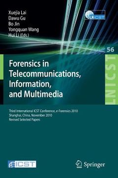 portada forensics in telecommunications, information and multimedia (en Inglés)