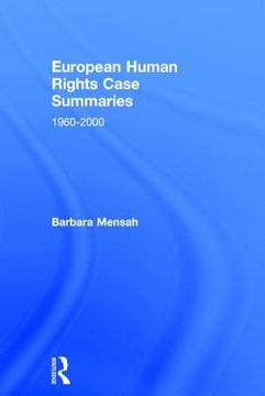 portada European Human Rights Case Summaries (en Inglés)