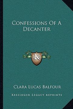 portada confessions of a decanter (en Inglés)