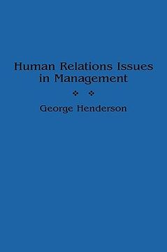 portada human relations issues in management (en Inglés)