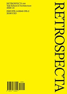 portada Retrospecta: Yale School of Architecture 2020-21 (Retrospecta, 44) (en Inglés)
