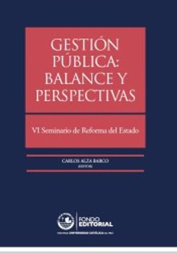 portada Gestión Pública: Balance y Perspectivas (in Spanish)