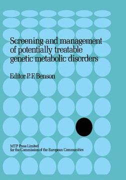 portada Screening and Management of Potentially Treatable Genetic Metabolic Disorders: Proceeding of the Workshop Held in London, March 17-18, 1983 (en Inglés)