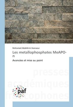 portada Les metallophosphates MeAPO-n: Avancées et mise au point