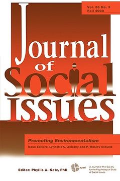 portada journal of social issues, promoting environmentalism (en Inglés)