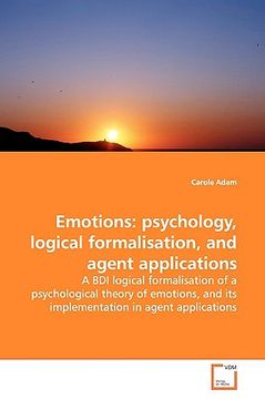 portada emotions: psychology, logical formalisation, and agent applications (en Inglés)
