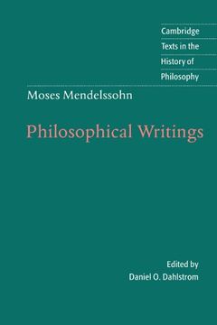portada Moses Mendelssohn: Philosophical Writings Paperback (Cambridge Texts in the History of Philosophy) (en Inglés)