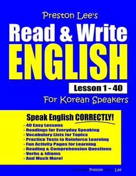 portada Preston Lee's Read & Write English Lesson 1 - 40 For Korean Speakers (en Inglés)