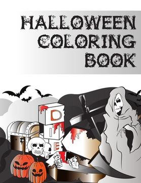 portada Halloween Coloring Book: Scary Sketches To Color (en Inglés)