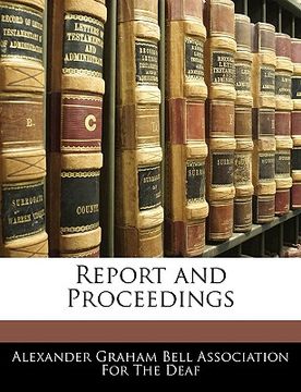 portada report and proceedings (en Inglés)