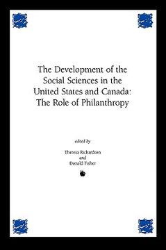 portada development of the social sciences in the united states and canada: the role of philanthropy (en Inglés)