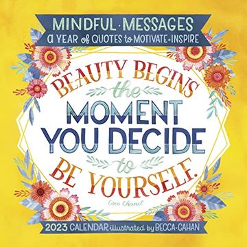 portada Mindful Messages: A Year of Quotes to Motivate + Inspire (Wall 16 Month) (in English)
