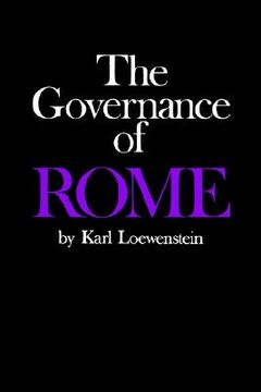 portada the governance of rome (in English)