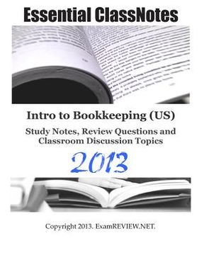 portada Essential ClassNotes Intro to Bookkeeping (US) Study Notes, Review Questions and Classroom Discussion Topics (en Inglés)