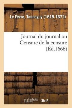 portada Journal Du Journal Ou Censure de la Censure (en Francés)