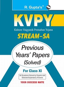 portada Kvpy: Stream-SA Examination for Class XI Previous Years' Papers (Solved) (en Inglés)