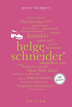 portada Helge Schneider. 100 Seiten (Reclam 100 Seiten) (en Alemán)
