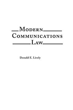 portada Modern Communications Law: (en Inglés)