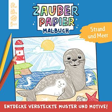 portada Zauberpapier Malbuch Strand und Meer Entdecke Versteckte Muster und Motive! (in German)