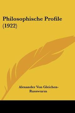 portada Philosophische Profile (1922) (in German)