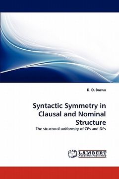 portada syntactic symmetry in clausal and nominal structure (in English)