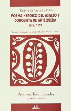 portada Poema heróico del asalto y conquista de Antequera (Autores Recuperados)