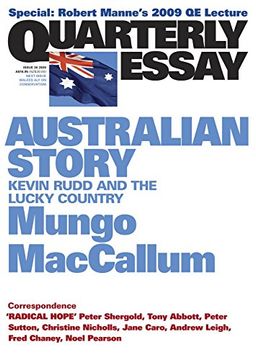 portada Australian Story: Kevin Rudd and the Lucky Country: Quarterly Essay 36 (en Inglés)