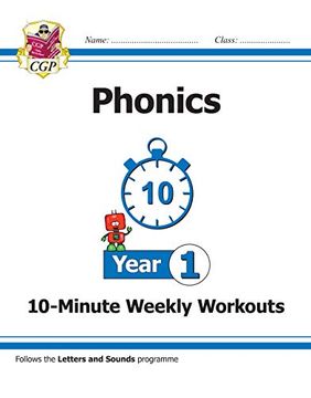 portada New KS1 English 10-Minute Weekly Workouts: Phonics - Year 1 (Paperback) (en Inglés)