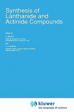 portada synthesis of lanthanide and actinide compounds (en Inglés)