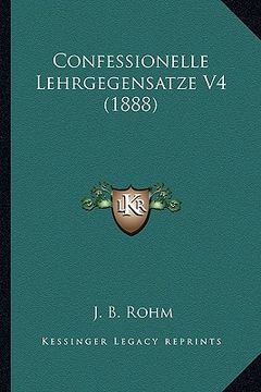 portada Confessionelle Lehrgegensatze V4 (1888) (en Alemán)