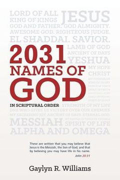 portada 2031 Names of God in Scriptural Order: Transform Your Life as You Get to Know God in New Ways (en Inglés)