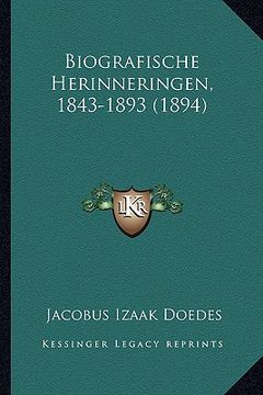 portada Biografische Herinneringen, 1843-1893 (1894)