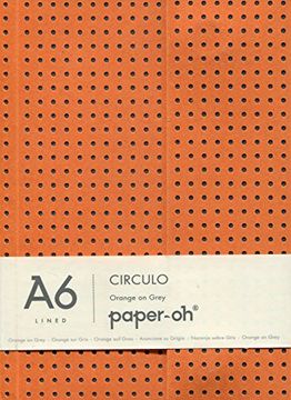 portada Notatnik A6 Paper-oh Circulo Orange on Grey w linie