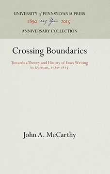 portada Crossing Boundaries: Theory and History of Essay Writing in German, 1680-1815 (Middle Ages) 