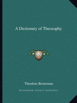 portada a dictionary of theosophy (in English)