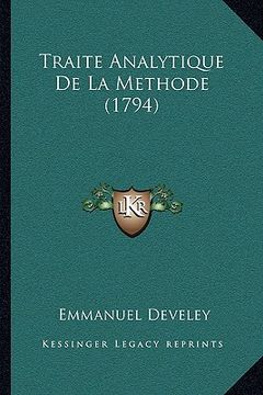 portada Traite Analytique De La Methode (1794) (en Francés)