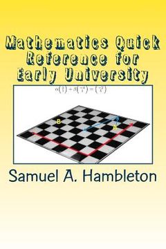 portada Mathematics Quick Reference for Early University (en Inglés)
