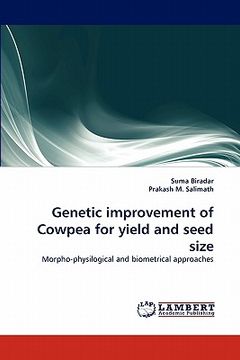 portada genetic improvement of cowpea for yield and seed size (in English)