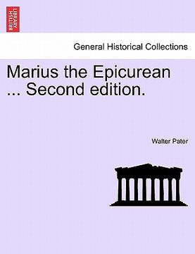 portada marius the epicurean ... vol. ii, second edition. (en Inglés)
