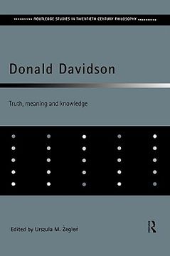 portada donald davidson: truth, meaning and knowledge (en Inglés)