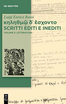 portada Κηληθμῷ δ᾽ ἔσχοντο Scritti Editi e Inediti: Vol. 2: Letteratura 