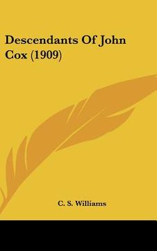 portada descendants of john cox (1909) (en Inglés)