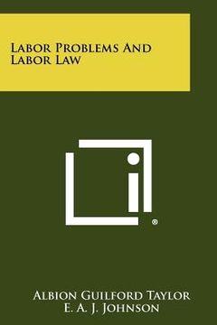 portada labor problems and labor law (en Inglés)